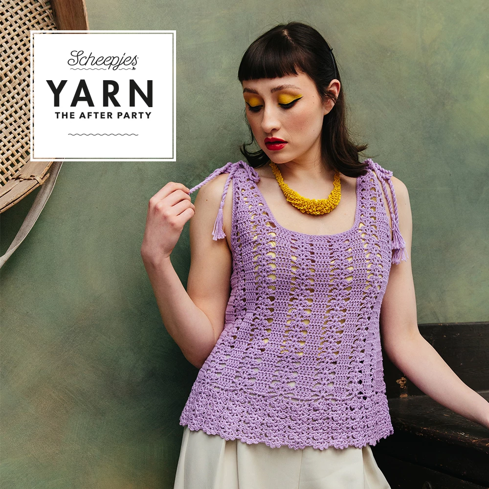 【tyn.TGOR】Hand crochet\"MUSUBI\"vest Tunisian Crochet Colorful Sweater, Hand Knit Woman Vest
